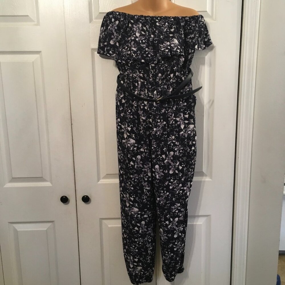 Princess Vera Wang Strapless Floral Jumpsuit - Picture 2 of 10